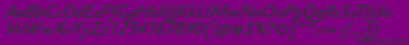 SebastianlightucfBolditalic Font – Black Fonts on Purple Background