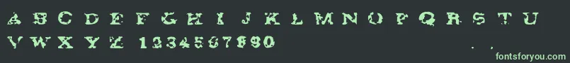Gaza67 Font – Green Fonts on Black Background