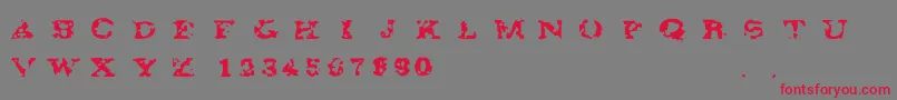 Gaza67 Font – Red Fonts on Gray Background