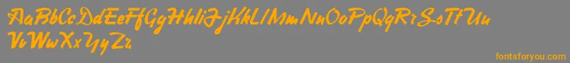 Fonte HeavySquaredWriting – fontes laranjas em um fundo cinza