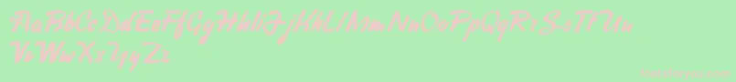 HeavySquaredWriting Font – Pink Fonts on Green Background