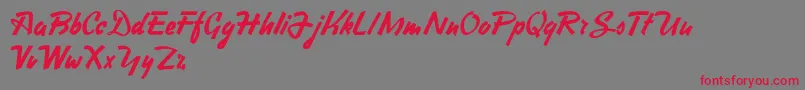HeavySquaredWriting Font – Red Fonts on Gray Background