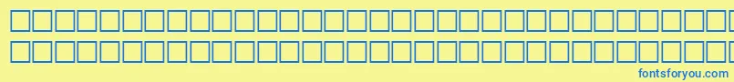 OctogonRegular Font – Blue Fonts on Yellow Background