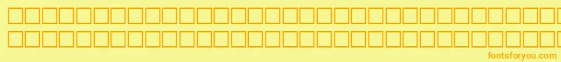 OctogonRegular Font – Orange Fonts on Yellow Background