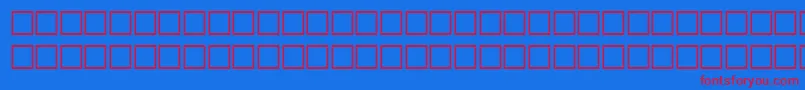 OctogonRegular Font – Red Fonts on Blue Background