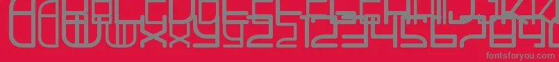 Fonte ZifHa2 – fontes cinzas em um fundo vermelho