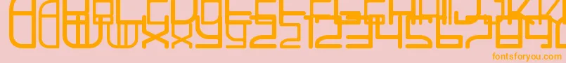 ZifHa2 Font – Orange Fonts on Pink Background