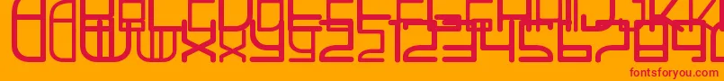 ZifHa2 Font – Red Fonts on Orange Background