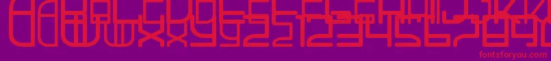 ZifHa2 Font – Red Fonts on Purple Background