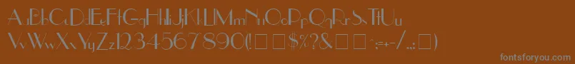 Więcej informacji o czcionce UppereastsideMedium Czcionka UppereastsideMedium – szare czcionki na brązowym tle