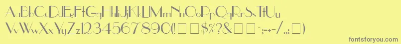 UppereastsideMedium Font – Gray Fonts on Yellow Background