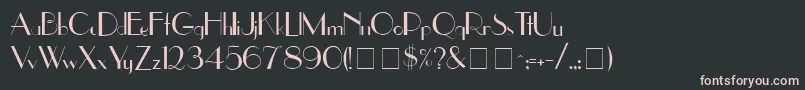 Шрифт UppereastsideMedium – розовые шрифты на чёрном фоне