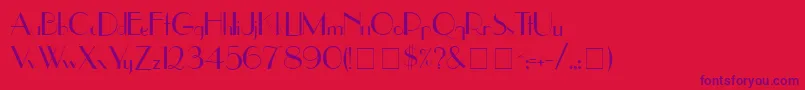 UppereastsideMedium-Schriftart – Violette Schriften auf rotem Hintergrund