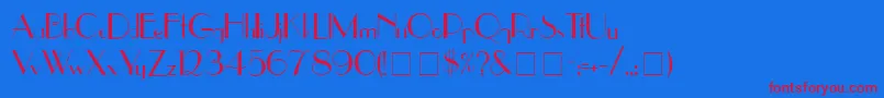 Шрифт UppereastsideMedium – красные шрифты на синем фоне