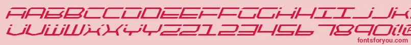 QuicktechItalic Font – Red Fonts on Pink Background