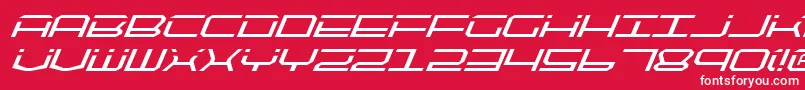 QuicktechItalic Font – White Fonts on Red Background