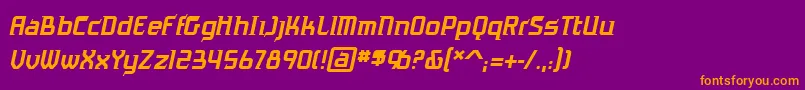 Шрифт AntigravbbItal – оранжевые шрифты на фиолетовом фоне