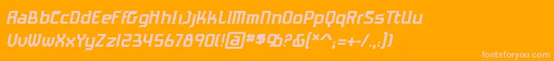 AntigravbbItal-fontti – vaaleanpunaiset fontit oranssilla taustalla