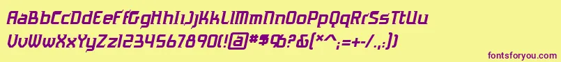 AntigravbbItal Font – Purple Fonts on Yellow Background
