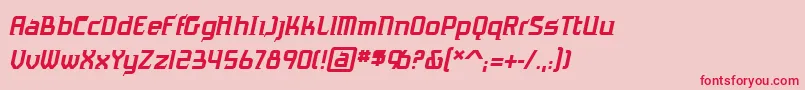 フォントAntigravbbItal – ピンクの背景に赤い文字