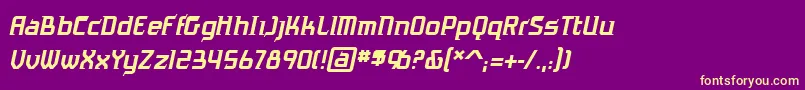 AntigravbbItal Font – Yellow Fonts on Purple Background