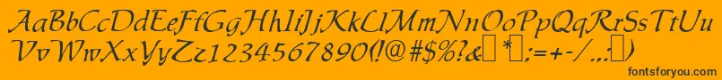 IngridRegular Font – Black Fonts on Orange Background