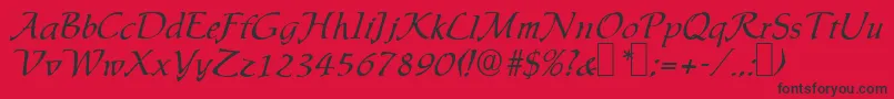 IngridRegular Font – Black Fonts on Red Background