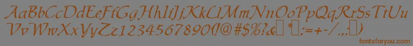 IngridRegular Font – Brown Fonts on Gray Background