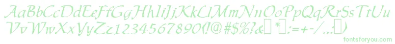 IngridRegular Font – Green Fonts on White Background