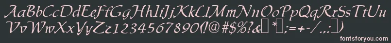 IngridRegular Font – Pink Fonts on Black Background