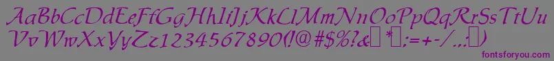 IngridRegular Font – Purple Fonts on Gray Background