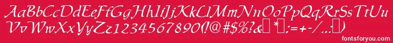 IngridRegular Font – White Fonts on Red Background