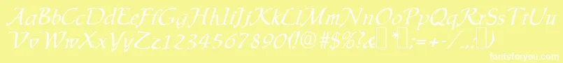 IngridRegular Font – White Fonts on Yellow Background