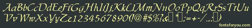 More about IngridRegular Font IngridRegular Font – Yellow Fonts on Black Background
