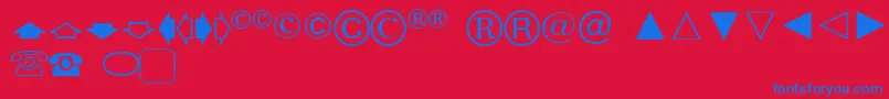 EuropeanPi4 Font – Blue Fonts on Red Background