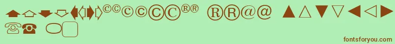 EuropeanPi4 Font – Brown Fonts on Green Background
