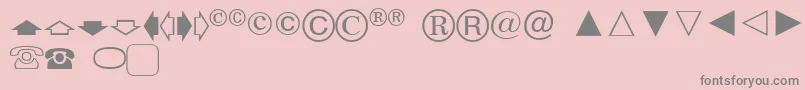 EuropeanPi4 Font – Gray Fonts on Pink Background