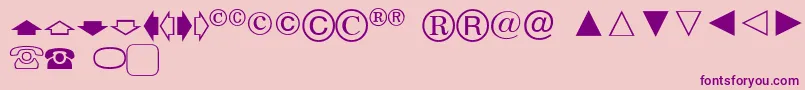 EuropeanPi4 Font – Purple Fonts on Pink Background
