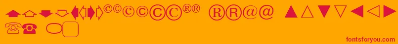 EuropeanPi4 Font – Red Fonts on Orange Background