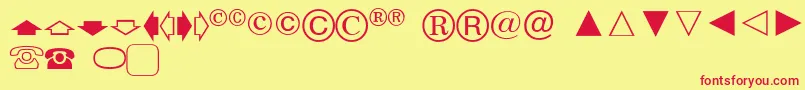 EuropeanPi4 Font – Red Fonts on Yellow Background