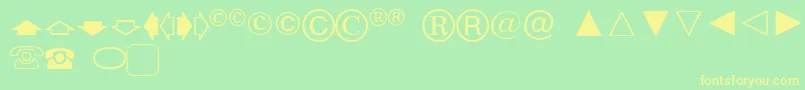 EuropeanPi4 Font – Yellow Fonts on Green Background