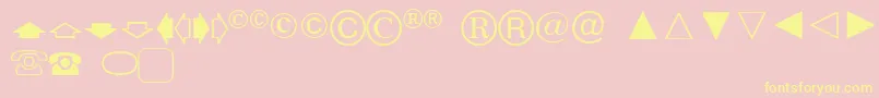 EuropeanPi4 Font – Yellow Fonts on Pink Background