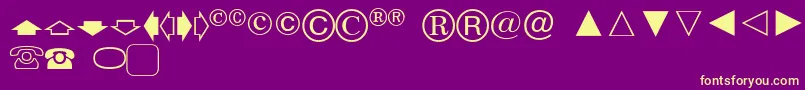 EuropeanPi4 Font – Yellow Fonts on Purple Background