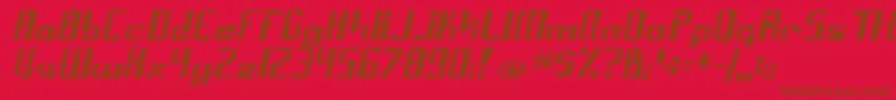 Frak2-Schriftart – Braune Schriften auf rotem Hintergrund