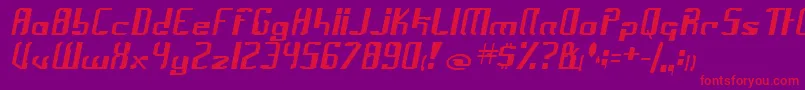 フォントFrak2 – 紫の背景に赤い文字