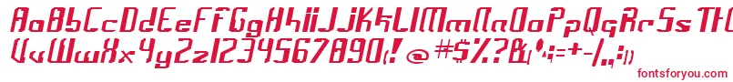 フォントFrak2 – 白い背景に赤い文字