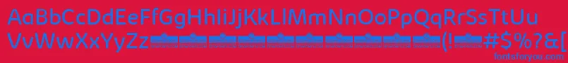 KabrioAbarthBookTrial Font – Blue Fonts on Red Background