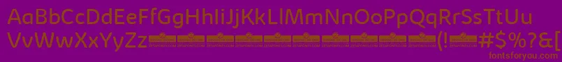KabrioAbarthBookTrial-fontti – ruskeat fontit violetilla taustalla