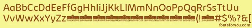 fuente KabrioAbarthBookTrial – Fuentes Marrones Sobre Fondo Amarillo