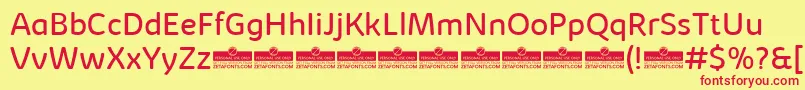 KabrioAbarthBookTrial Font – Red Fonts on Yellow Background